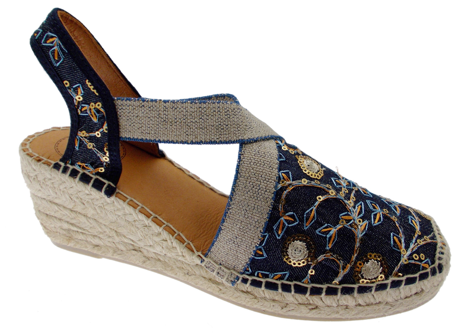 OR texa espadrilles jeans embroidery 