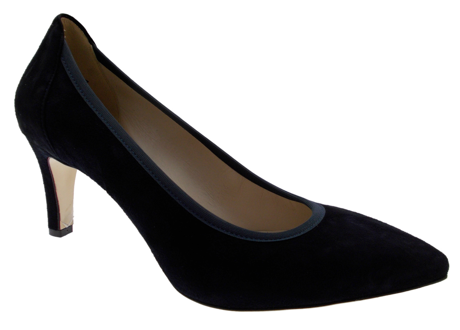 D078E women's classic decolt shoe blue suede leather Melluso | eBay