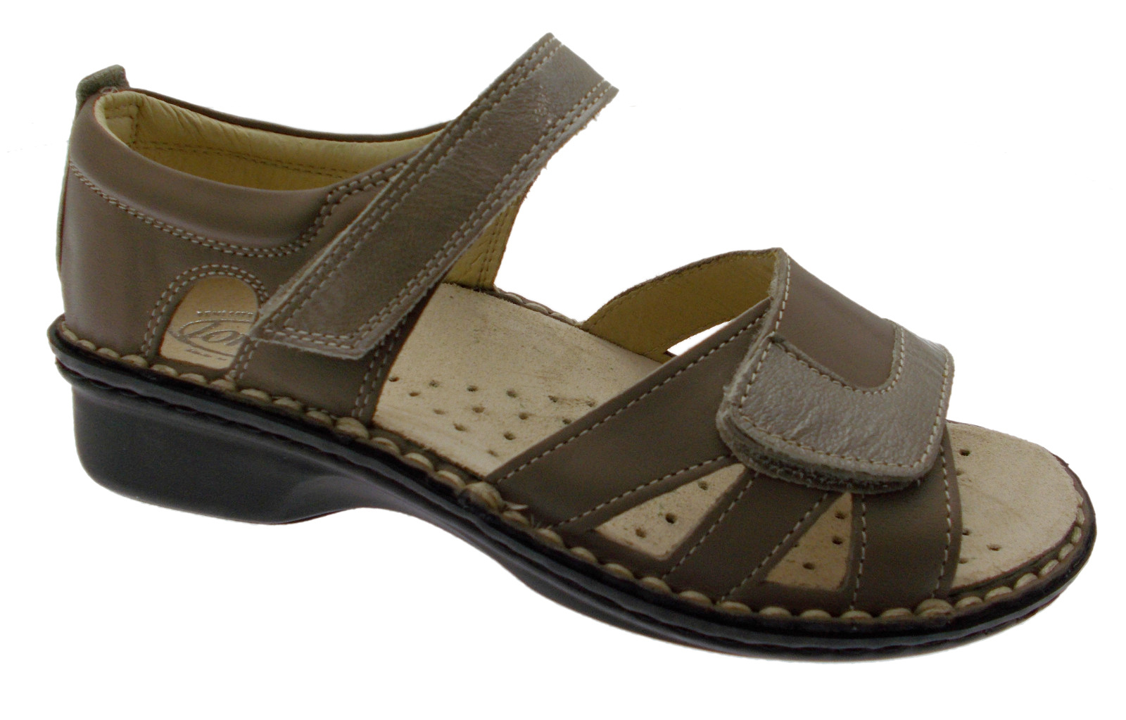 M2524 shoe extra large adjustable orthopedic taupe sandal Loren | eBay