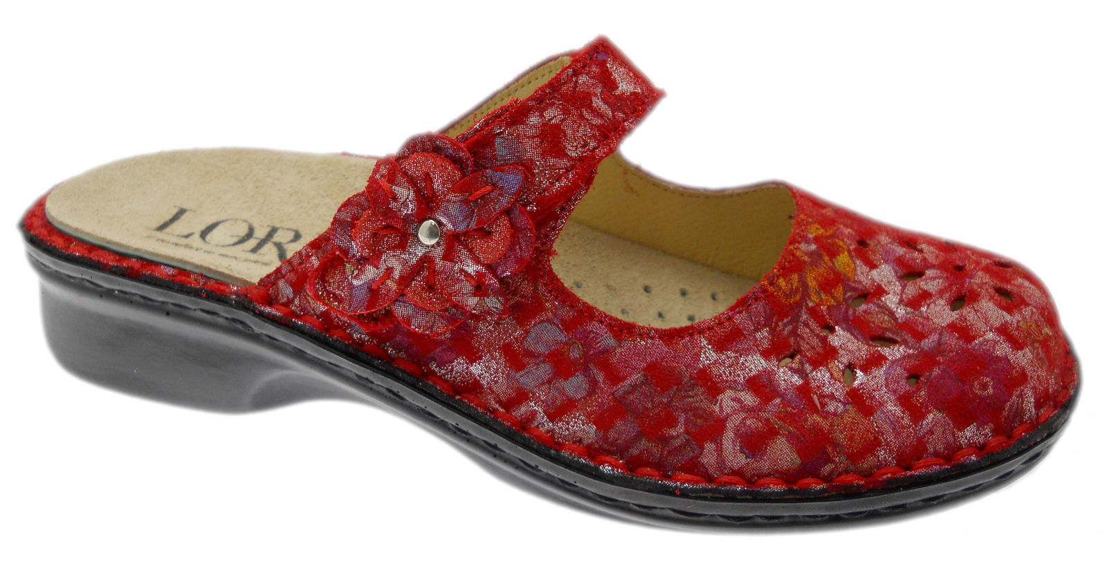 LOREN M2709 ciabatta fantasy rosso ortopedica plantare Loren LOREN M2709 ciabatta fantasy rosso ortopedica plantare Loren